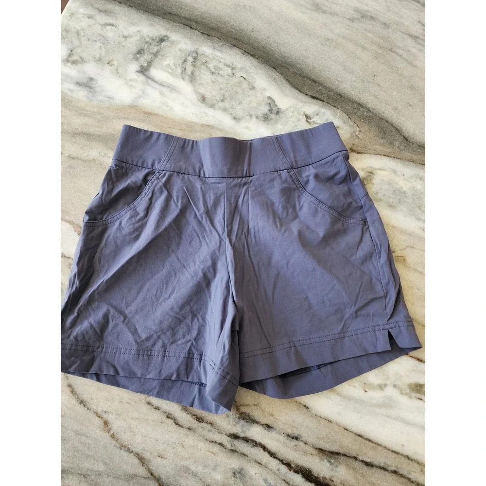 Columbia Womens Omni-Shield Pull On Hiking Shorts Purple Blue Gray AK0418 Size S